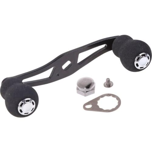 Fishing Handle Reel Double Knob Replacement Baitcasting Accessory Aluminum Alloy U2JB