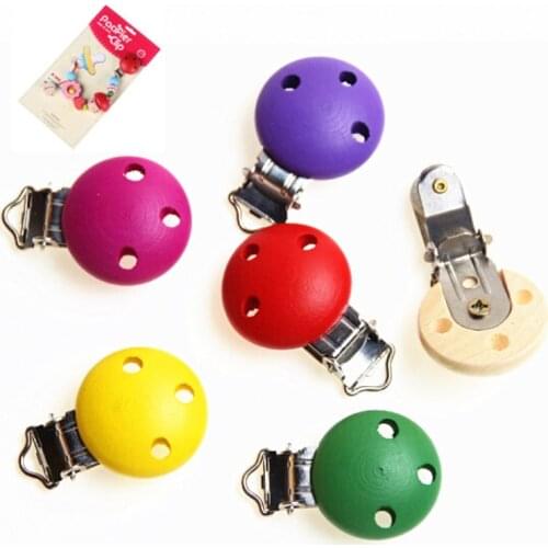 Pacifier Clip For Holders Infant Soother Clip 5pc Metal Wood Craft Accessories Clip Adapters Attachments