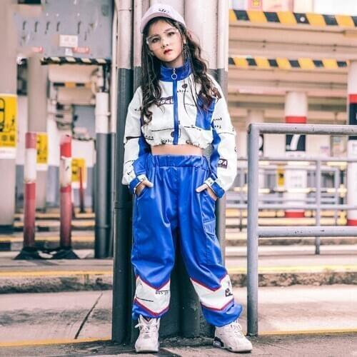 Modern ChildrenS Jazz Dance Clothes Girls Short Jacket Pants Hip-Hop Set Boys Street Catwalk Show Performance Costumes DWY2509