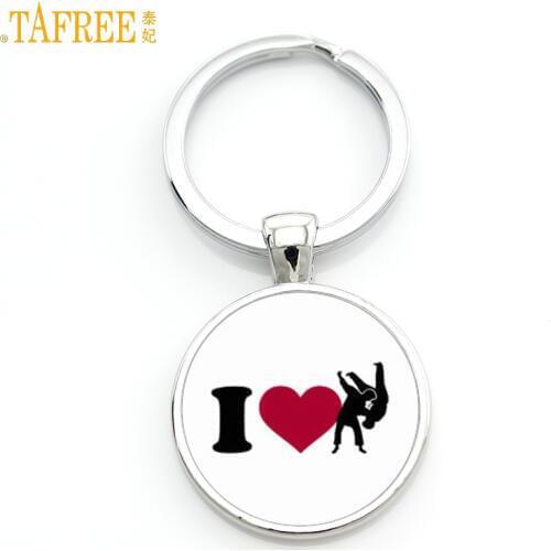 TAFREE Brand Novelty Fashion Love Judo Karate Keychain Exquisite Popular Women Men Casual Sports Key Chain Ring Jewelry SP578