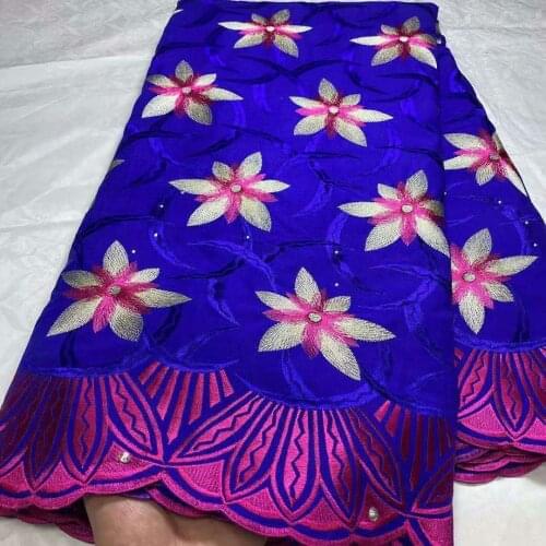 Dubai Fabric 100%cotton Nigerian Lace Fabric High Quality Lace 2021 Swiss Voile Lace Fabric African Dry Lace For Wedding 5yards
