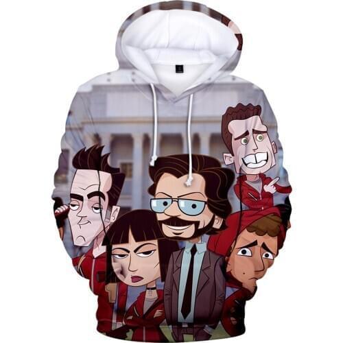 New Arrival La Casa De Papel Sweatshirt Men/Women Fashion Hoodies Money Heist Harajuku Style Streetwear Cool Mens Hoodie Coats