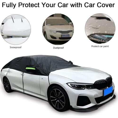 Universal Car Covers Snow Ice Dust Wind Sunshade Foldable Car Outdoor Protector Cover For Audi Tesla Model 3 BMW e46 e90
