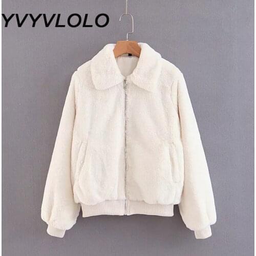 Женские белые куртки YVYVLOLO China At AliExpress