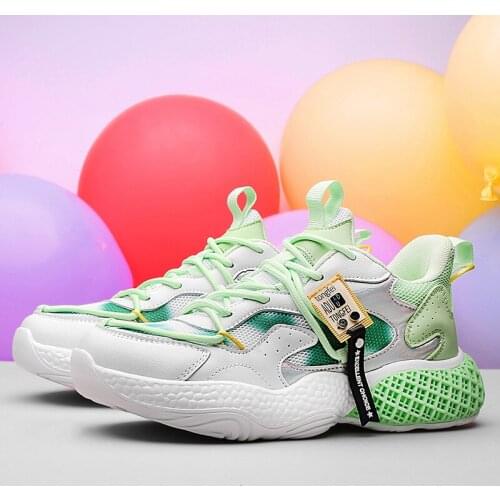 Women Fashion Summer 2021 Dorky Dad Shoes Mix Color Platform Ladies Mesh Shoes Fairy Candy Rubber Eva Kawaii Casual Sneakers