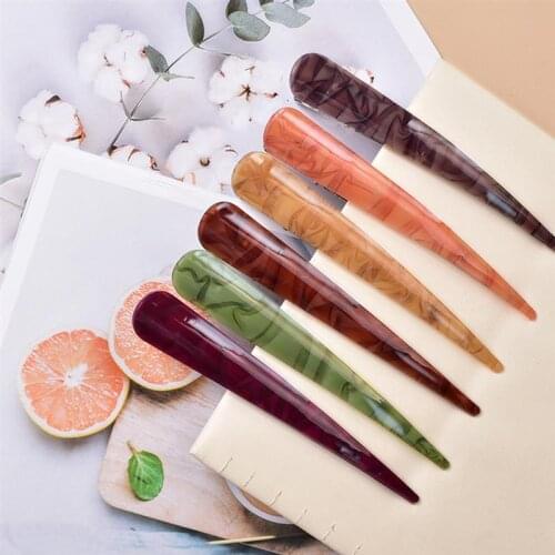 1pc Acrylic Duckbill Clip Vintage Hair Clip Women Hairpins Simple Acetate Fiber Fashion Duckbill Clip Hair Accessories Hair Clip