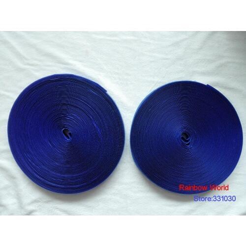 10# Blue Fastener Magic Tape with Hook Loop stick fabric bags garment clothes toys shoes 25meter/ roll,width 2cm