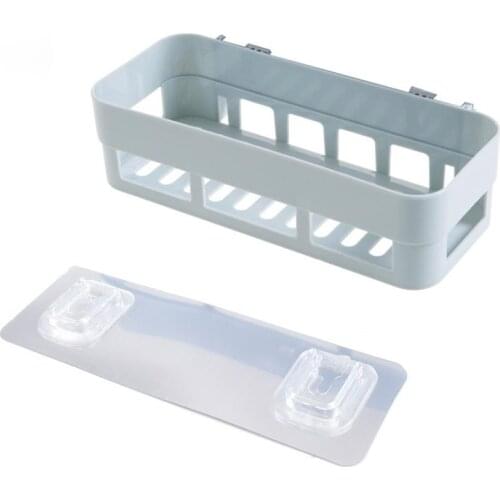 26x7x11cmBathroom Shelf Adhesive Storage Rack Kitchen HomeDecoration Corner Shower Shelf Accessories3Color AntiSlip Stand Holder