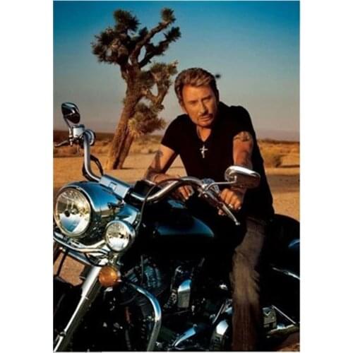 5d diamond painting cross stitch cartoon johnny hallyday picture mosaic kit diamond embroidery hobbies and crafts needlework