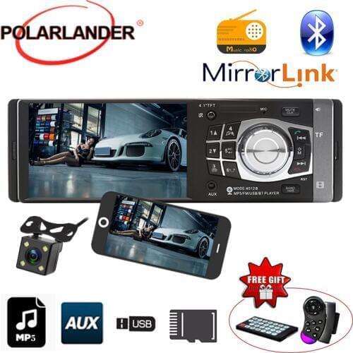 Autoradio TF Card Mirror Link radio cassette player Stereo Bluetooth handfree FM/USB Aux Input Receiver 4*45W Car MP5 player