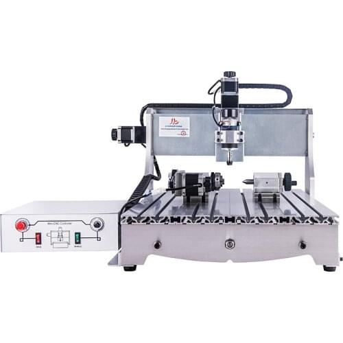 CNC Router 3axis cnc lathe machine 6040Z-D 300W spindle 4axis milling ball screw
