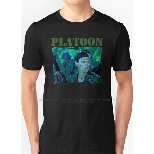 Platoon T Shirt 100% Pure Cotton Platoon Elias Barnes Charlie Sheen Hamburger Hill Vietnam Nam Ww1 Ww2 Fury Chopper M 16 Soldier