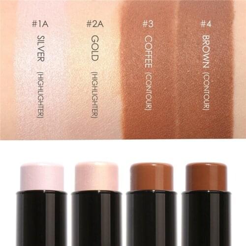 Focallure Highlighter Stick All Over Shimmer Highlighting Powder Creamy Texture Water-proof Silver Shimmer Light TSLM1