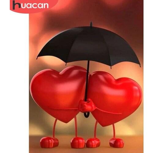 HUACAN 5D Diamond Painting New Cartoon Rhinestones Diamond Embroidery Sale Heart Mosaic Cross Stitch Handmade Gift