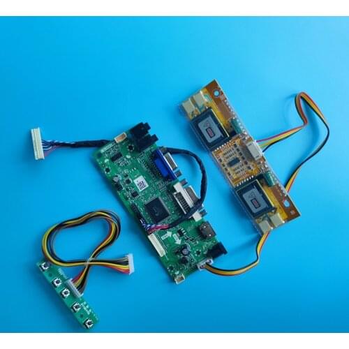 Kit for M190EG02 V4(B) Controller board Monitor Screen Driver 19" DVI VGA LVDS 4 lamps 1280X1024 30pin DIY M.NT68676