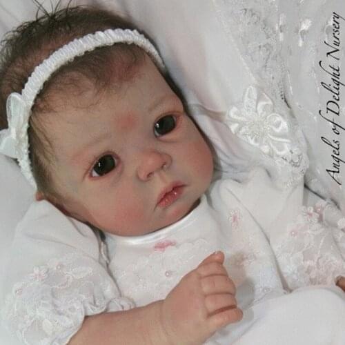Reborn Kit 21Inch Reborn Baby Doll Kit Daphne Soft Touch Vinyl Unpainted Unfinished Doll Parts Toddler Girl Doll Kit Boneca Beb