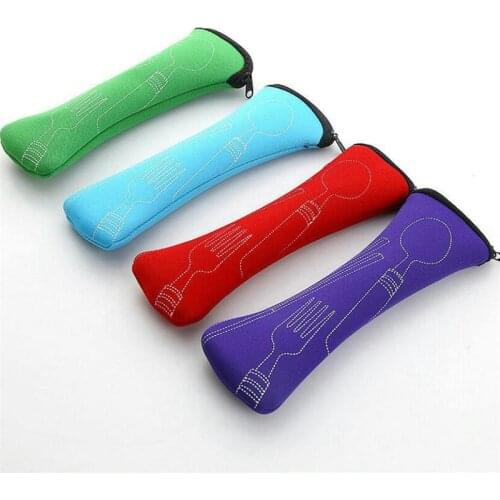 Tableware Box Portable Flip Cover Type Cutlery Case Kitchen Students Household Utensils Dinnerware Bag Dinner Pouch with Zippers