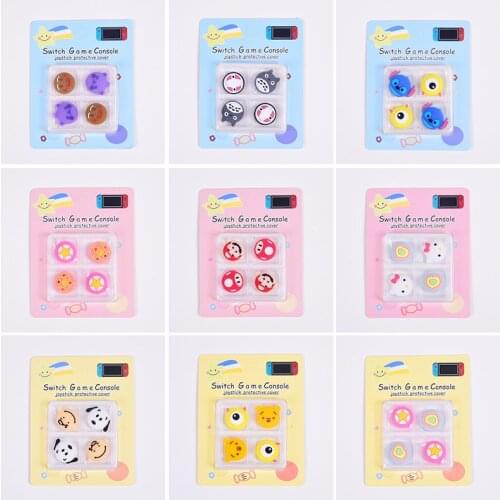 Cartoon Totoro Joystick case for switch Joy Con Animal Crossings Thumb Grips Caps Kawaii Silicone Case For Switch Lite Cover