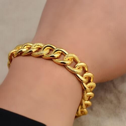 Dubai Bangles For Man Women Indian Bangles Africa Annayoyo Jewelry Gold color Bangle&Bracelet Ethiopian Wedding Bride Jewelry