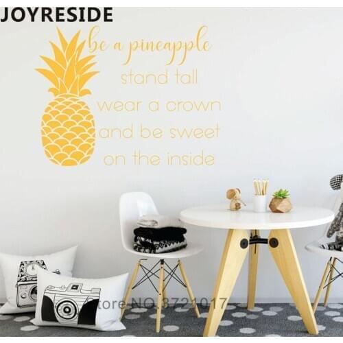 JOYRESIDE Pineapple Wall Decals Be A Pineapple Stand Wall Sticker Home Art Design Home Kid Playroom Wall Decor Vinyl Decal WM403