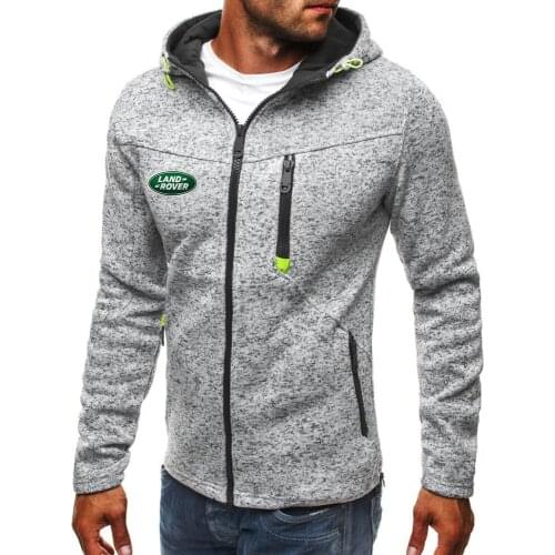 Land Rover Latest Casual Sports Hooded Mens Sweatshirt Hoodie Mens Long-Sleeved Jacket Zipper Track Field Sportswear S-4XL A+1