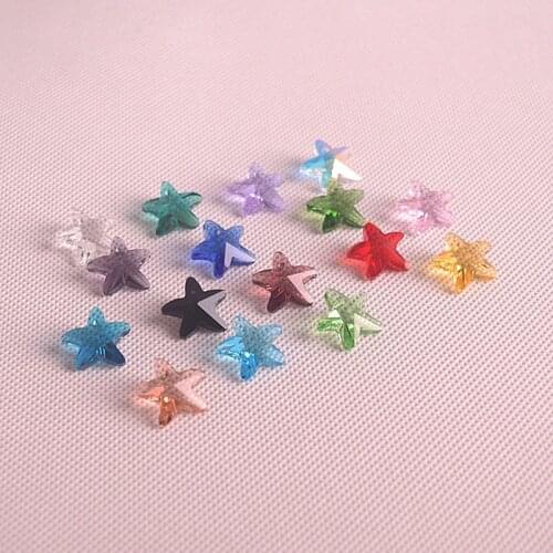New Arrrival Multicolor 14mm Crystal Glass Starfish Chandelier Stone Beads For DIY Jewelry Making DIY Christmas Tree Decoraiton
