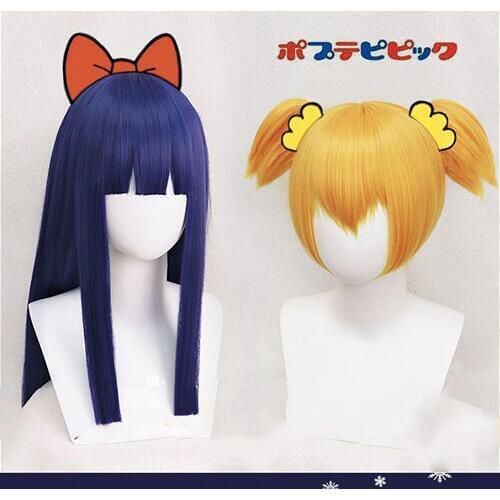 POP TEAM EPIC Cosplay Wig Popuko Cosplay Pipimi Cosplay Wigs Halloween Carnival Women Cosplay Wigs