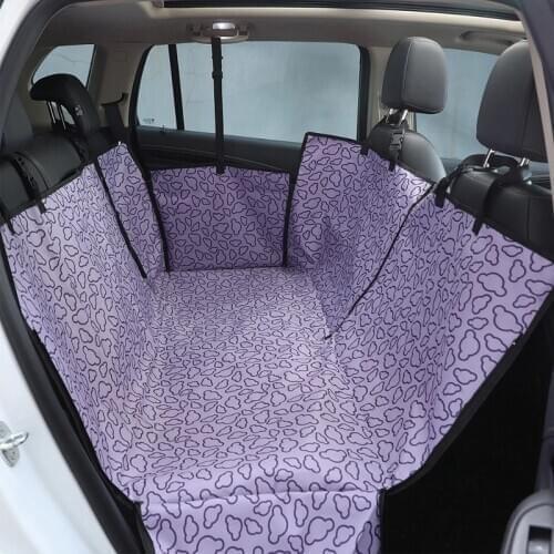 Pet Carriers Oxford Fabric Paw Pattern Car Pet Seat Cover Dog Car Back Seat Carrier Waterproof Pet Mat Hammock Cushion Protector