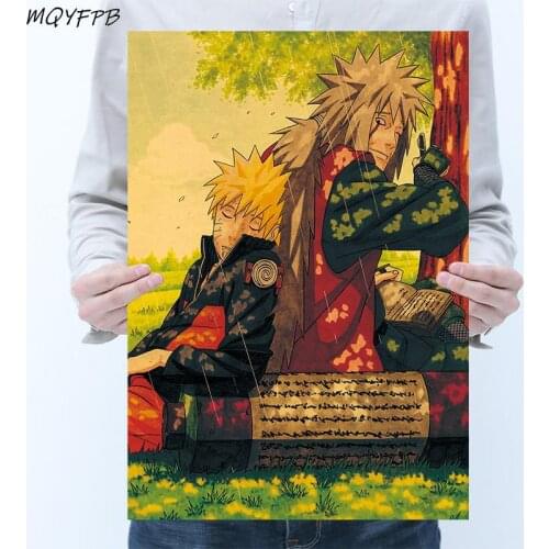 Japanese Anime Kraft Paper Poster Home Room Decoration Bedroom wall art Painting Core 50.5x35cm