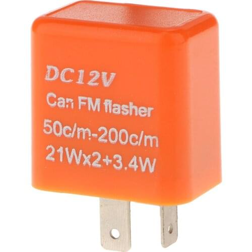 2Pin Electronic Flasher Relay Fix For LED Turn Signal Lamp Hyper Flash 12V