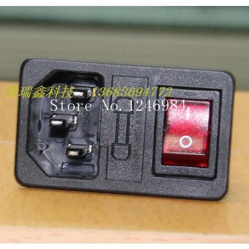 [SA]STEDAY AC AC power outlet socket with a triangle triple seat belt red switch 2117-1S--20pcs/lot