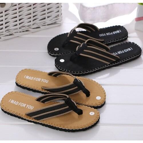 Men Summer Flip Flop Shoes Sandals Male Slipper Indoor Or Outdoor Beach Flip Flops Men Fashion Home Non-slip Breathable 40-44