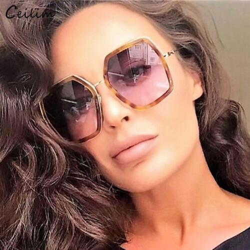 Big Mirror Sunglasses for Women 2020 New Luxury Brand Oversized Square Sun Glasses Designer Fashion Female Black Shades Oculos