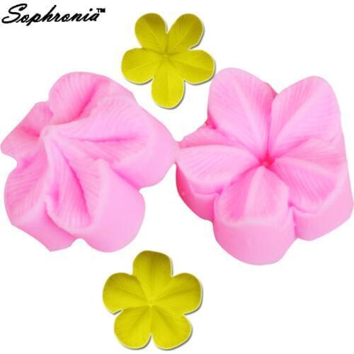 Sophronia F1042 New Plumetal Flower Leaf Silicone Mold Fondant Cake Decorating Candy Sugarcraft Chocolate Mould4*4*2cm