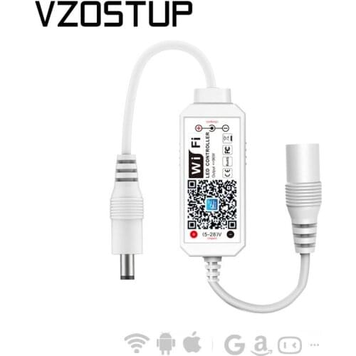 Magic Home Wifi LED Strip Light Controller APP Voice Control for Single Color Tape Lights Dimmer Work with Alexa Google Home