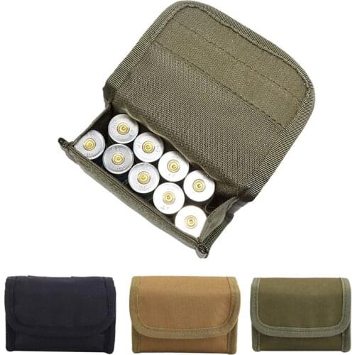 Tactical 10 Rounds Ammo Pouch Military 12/20Gauge Shell Holder Airsoft Shotgun Bullet Magazine Holder Hunting Gun Accessories