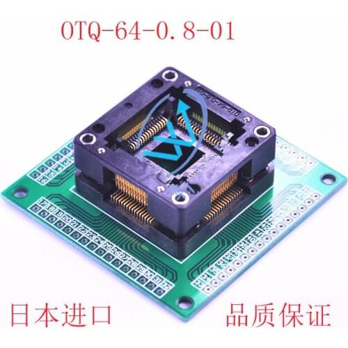 Test burn block, OTQ-64-0.8-01, QFP64, LQFP64 package, aging block, programming block, original