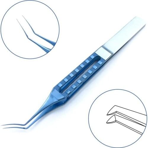 Titanium 115mm Capsulorhexis Forcep Dental Tweezers Ophthalmic Pet Microsurgery Instruments