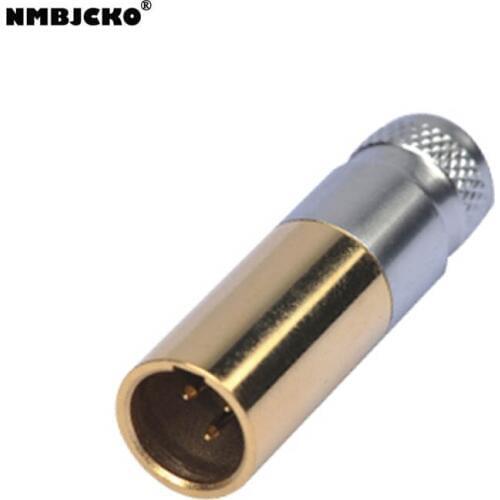 High quality 50pcs/lot mini xlr male Audio Mic connector TA3MSH Mini XLR Connector with Steel Shell