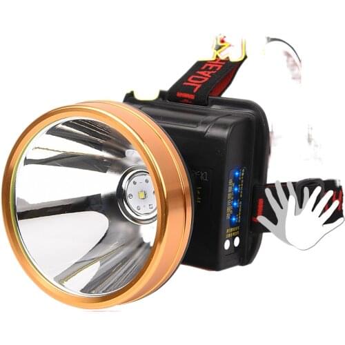 9900W headlight glare rechargeable lithium battery 3 Yediao bright yellow head mounted led searchlight lamp hernia highlighted