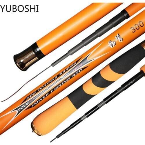 YUBOSHI Quality Carbon Portable Telescopic Fishing Rod 1.8M 2.1M 2.4M 2.7M 3.0M 3.6M Stream Hand Pole Carp Spinning Fishing Rod