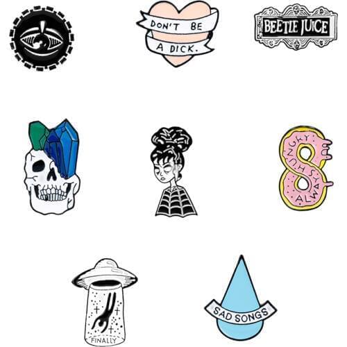 Funny Jewelry Collection Brooch pin Women Men Children Accessories enamel pin Denim clothes Badge Breastpin