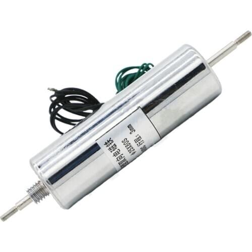 1pc Electromagnet customized DC tube type solenoid coil Through-type single thread 25X80S two-way electromagnet