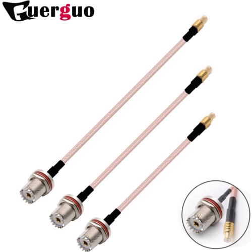 15CM 6" MCX Male Right Angle to UHF Female with RG316 Pigtail Cable UHF to MCX SO239 Adapter RF Coaxial Cable Assembly