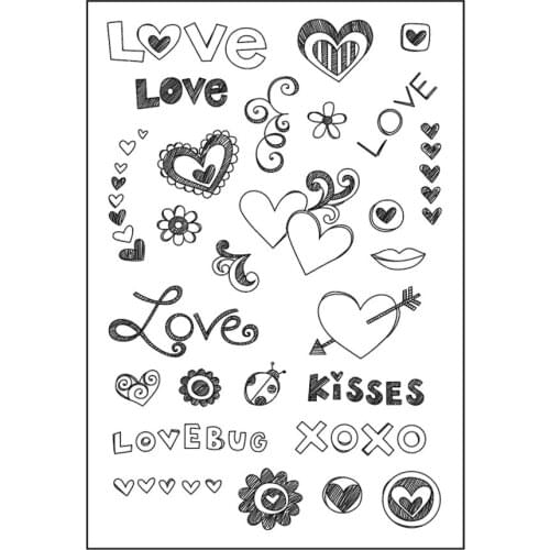 11x16 Love New Transparent Clear Rubber Stamp Sheet Cling Scrapbooking Photo Album PaperCard DIY Craft