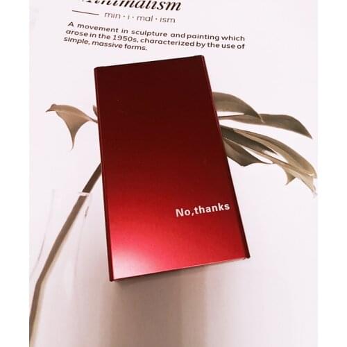Holder 20pcs Ultra-thin Red Men Female Cigarette Case Waterproof Smoking Gadget Accessories Christmas best European gift