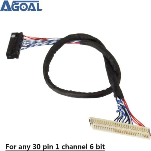 30Pins Driver Board Universal Screen Cable FI-X30P-D6 for any 30 pin 1 channel 1ch 6 bit LVDS Cable interface Free Shipping