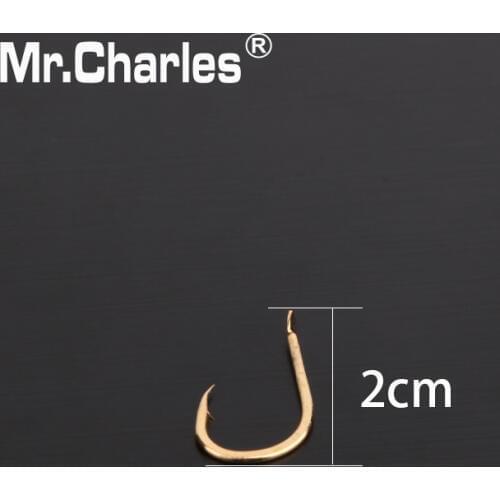 Mr.Charles 50 PCS Fishing Hooks New Gold Outdoor Fishing Fish Hooks Tool With Quality Fishing