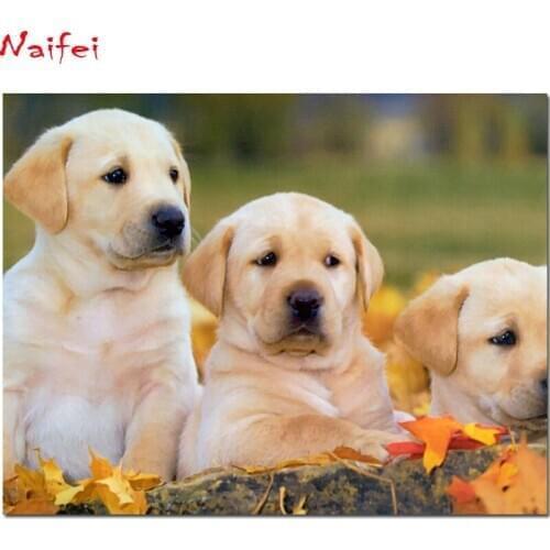 Labrador retrievers dogs full square round 5d diy Diamond Painting cross stitch Diamond mosaic embroidery animal for home decor