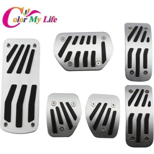 Color My Life Stainless Steel Car Pedals Fit for Peugeot 301 307 308 408 CC 2013 - 2020 Gas Brake Pedal Cover Rest Pedal
